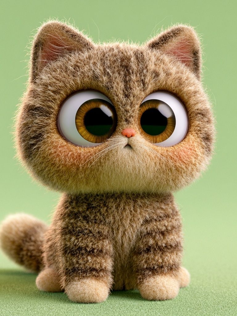 Cute Kitten Illustration Poster. poster — animals art