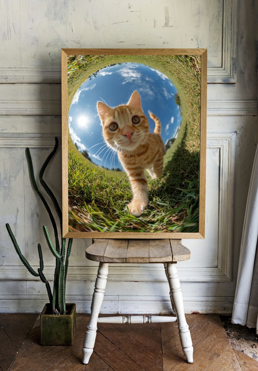 Curious Cat — Photography Print room preview
