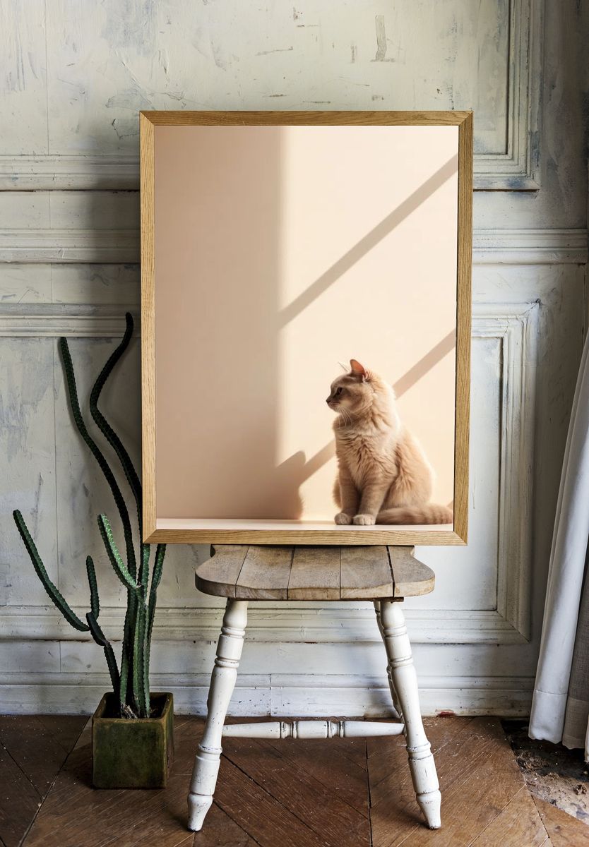 Cat in Sunlight — Photography Print room preview
