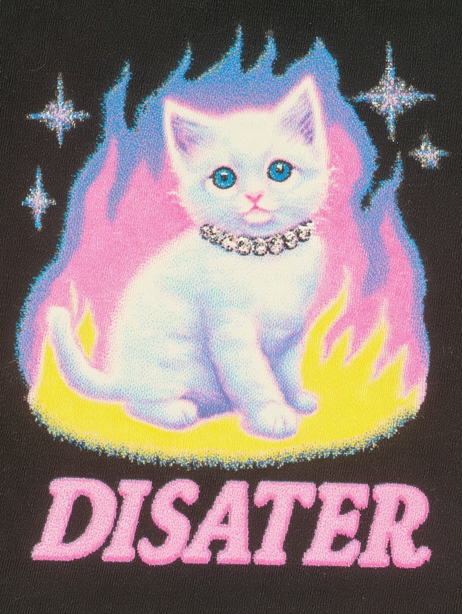 Disaster Cat — Retro Print. poster detail