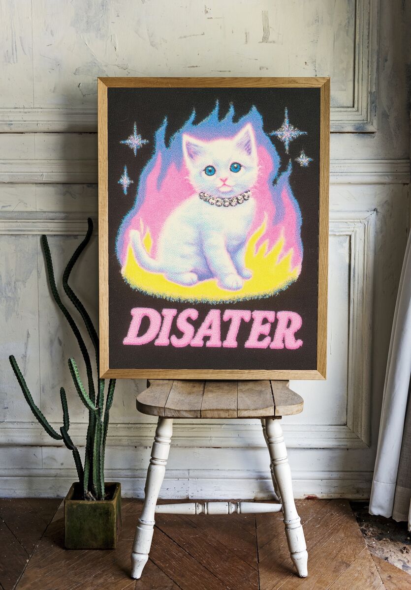 Disaster Cat — Retro Print room preview