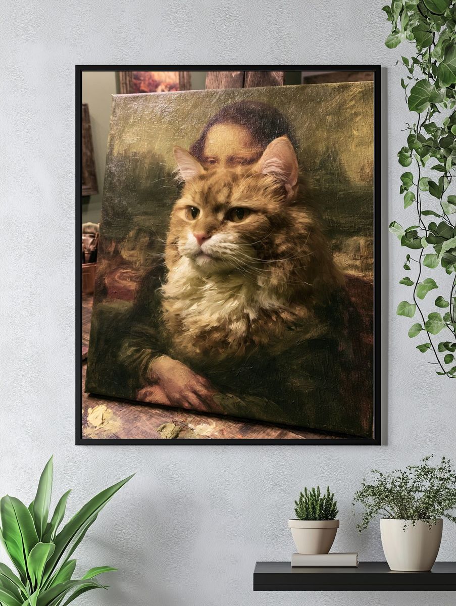 Cat Portrait Fine-Art Poster. — room view 4