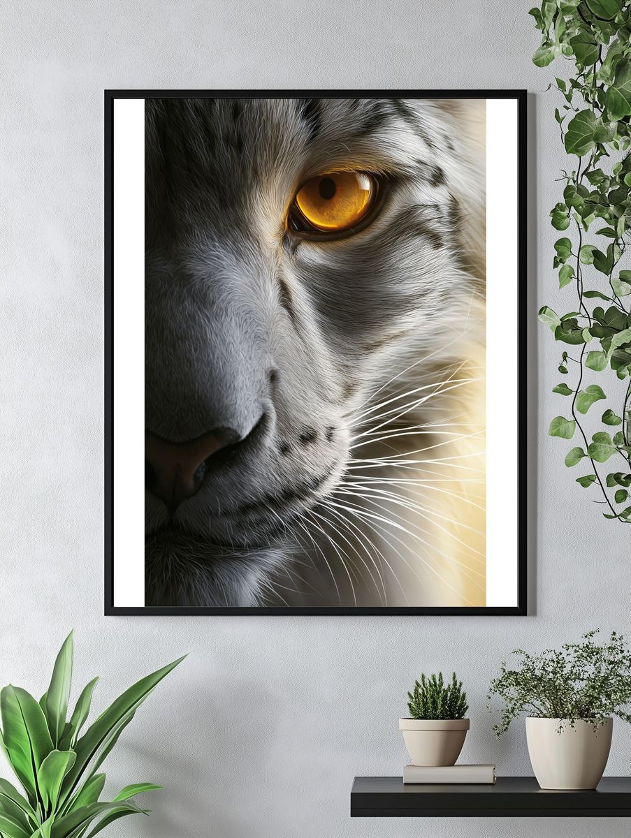 Cat Close-Up Photography Poster. — room view 4