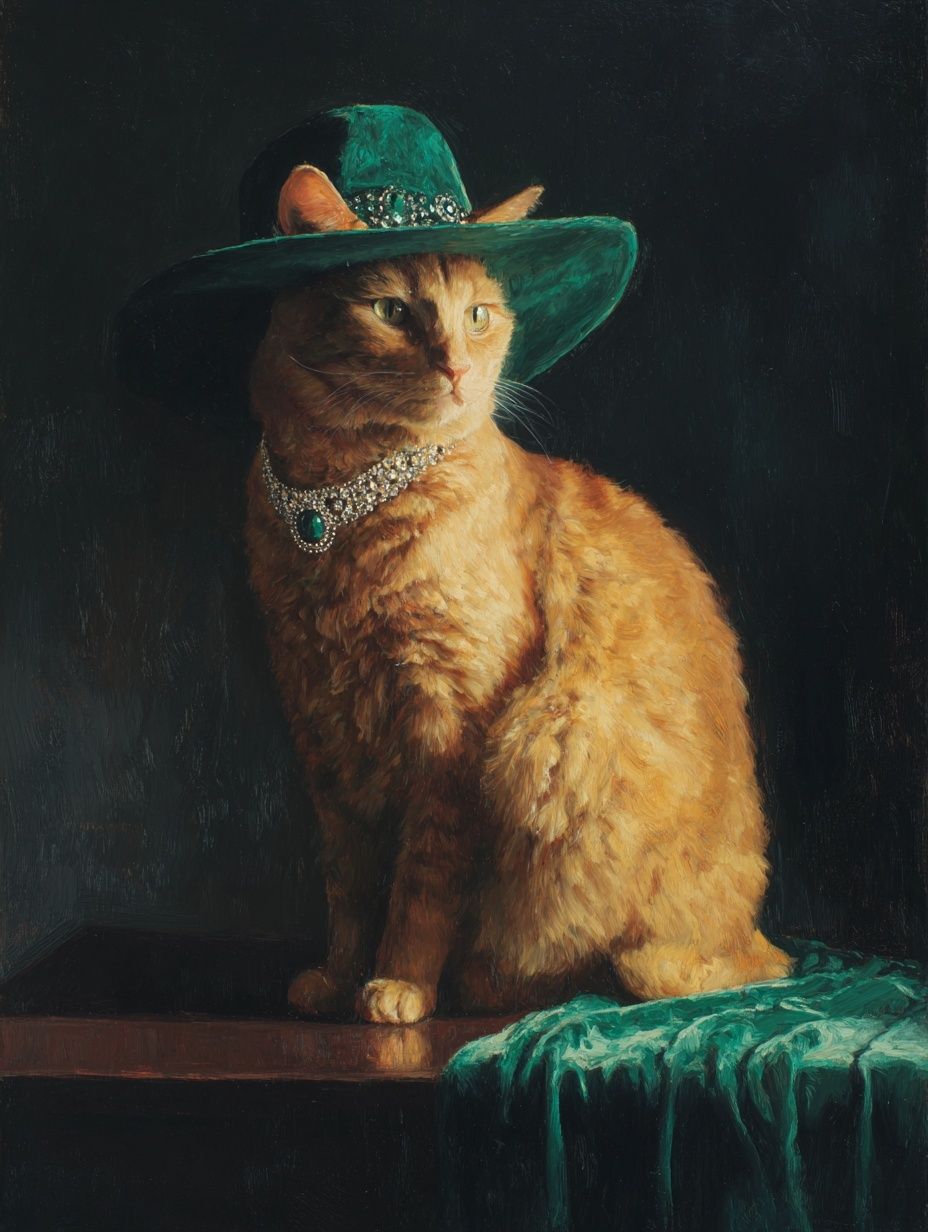 Regal Cat Portrait — Fine Art Print. poster detail