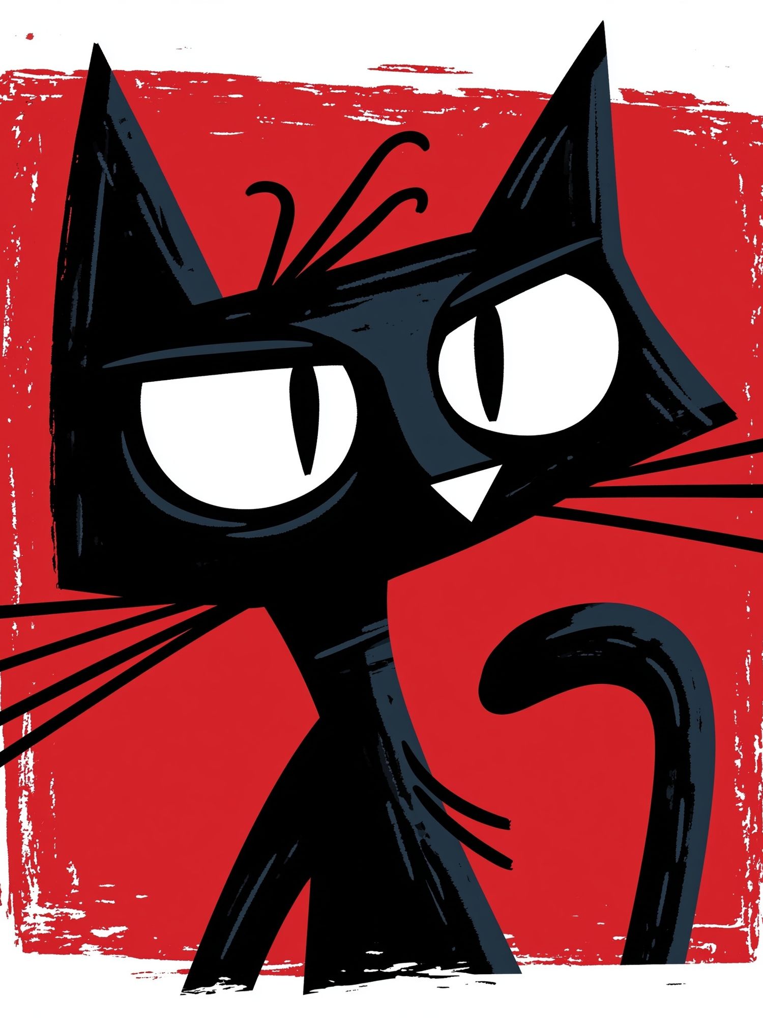 Black Cat Pop Art Poster. poster — animals art