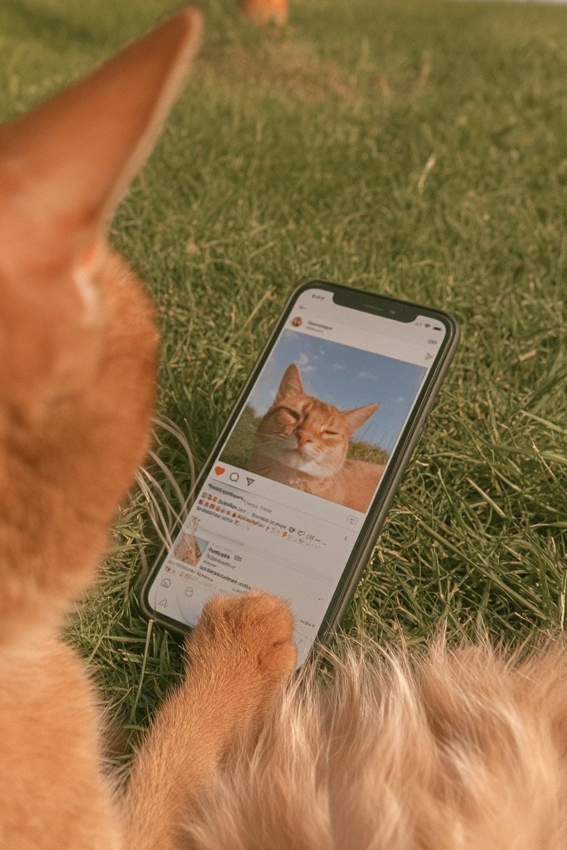 Cat Selfie Photography Poster. poster — animals art