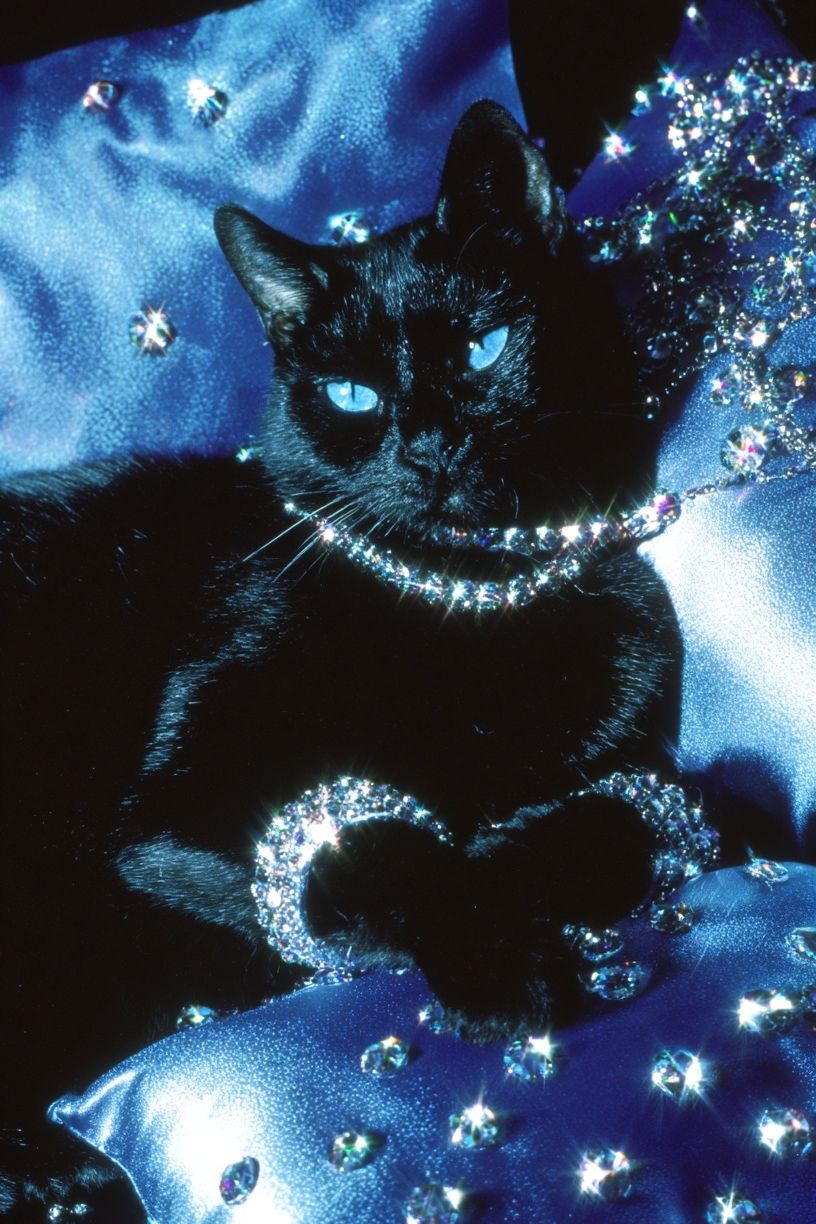 Elegant Black Cat — Photography Print. poster detail