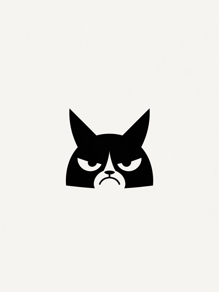 Grumpy Cat Minimalist Poster. poster — animals art