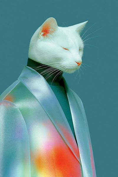Cat Portrait Digital Art Poster. poster