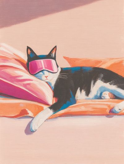 Relaxing Cat — Illustration Print