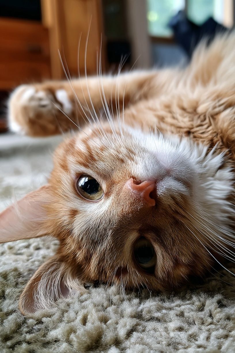 Playful Ginger Cat Photography Poster. poster detail