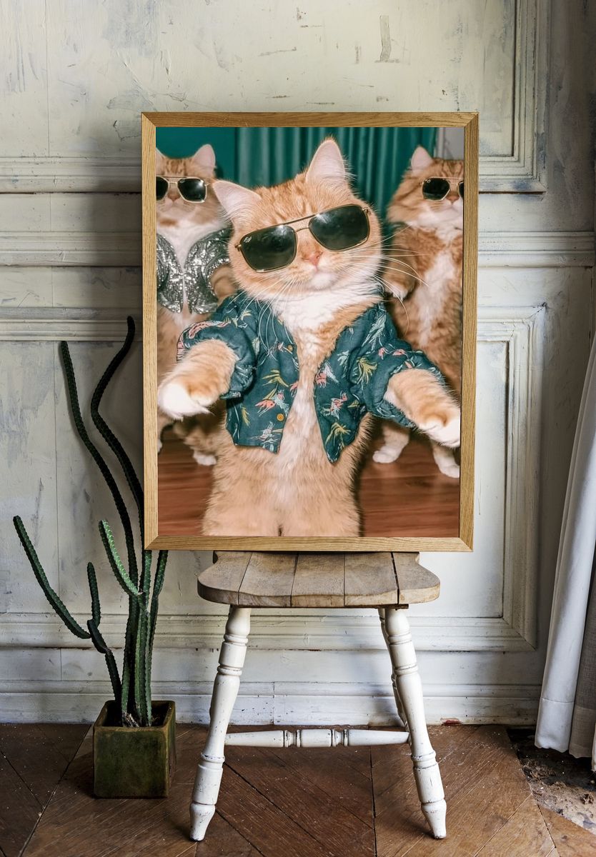 Cool Cats in Sunglasses Poster. — room view 1