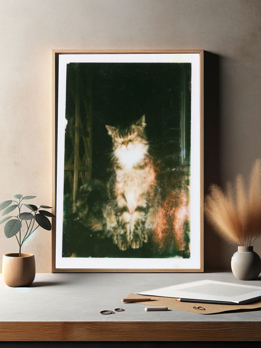 Dreamy Cat Portrait Poster. — room view 2
