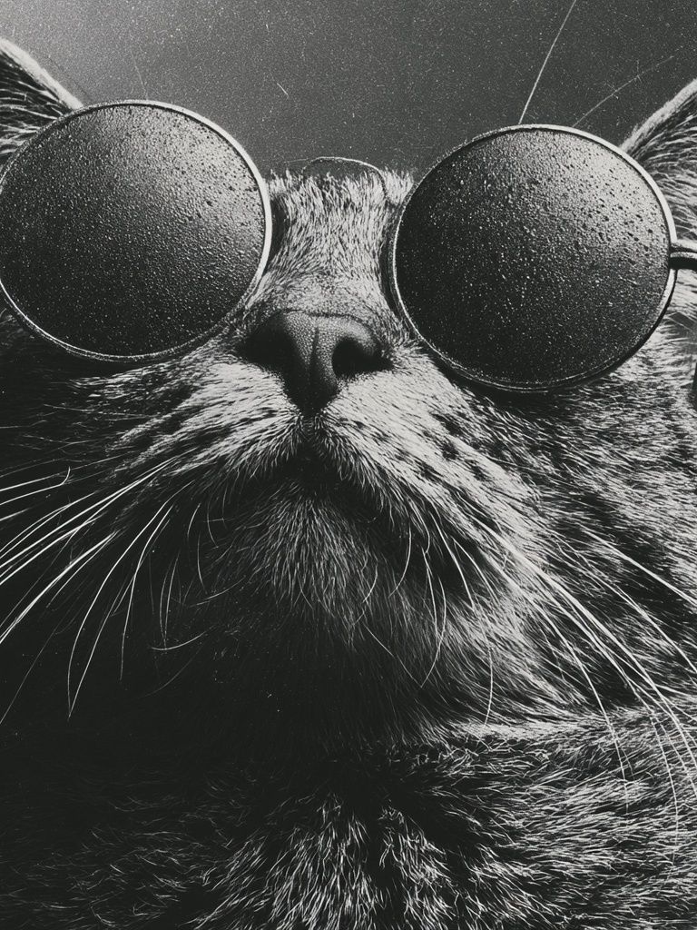 Cool Cat Portrait Photography Poster. poster — animals art