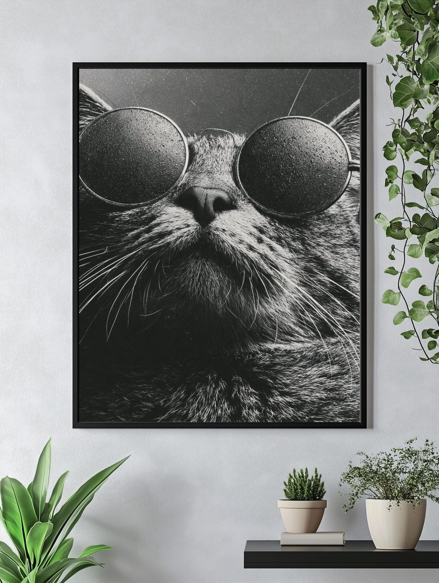 Cool Cat Portrait Photography Poster. — room view 4