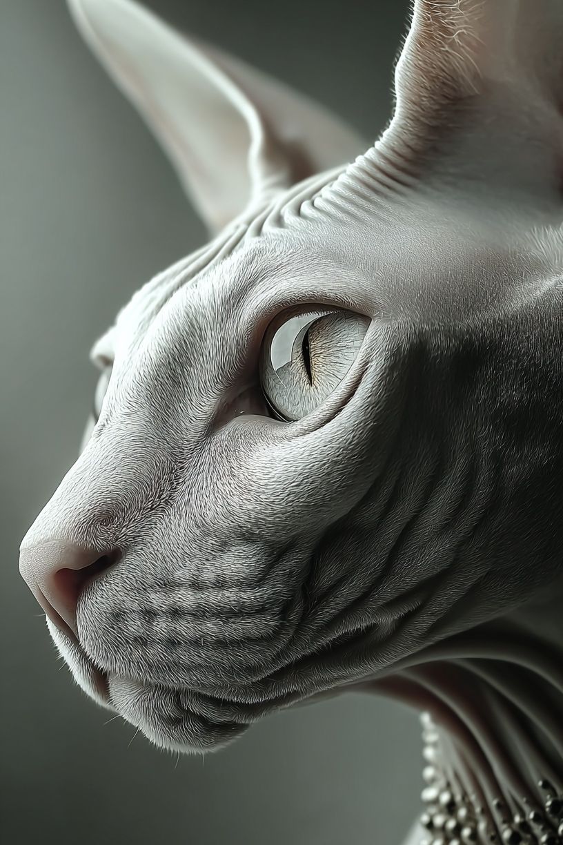 Sphynx Cat Portrait Poster. poster — animals art