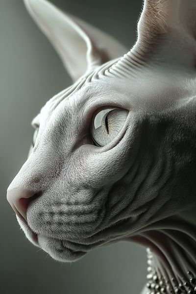 Sphynx Cat Portrait Poster. poster print