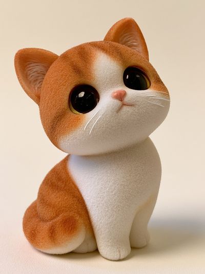 Cute Orange Cat Illustration Poster.