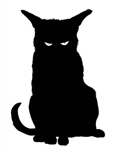 Black Cat Silhouette Poster. poster