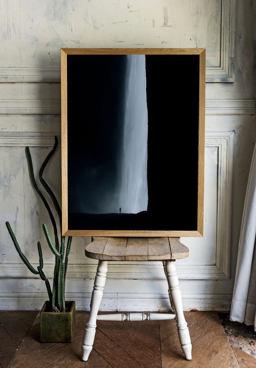 Cave Silhouette Photography Poster. — room view 1