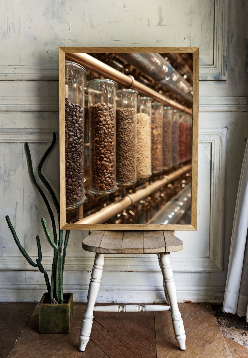 Coffee Beans Display Poster. — room view 1