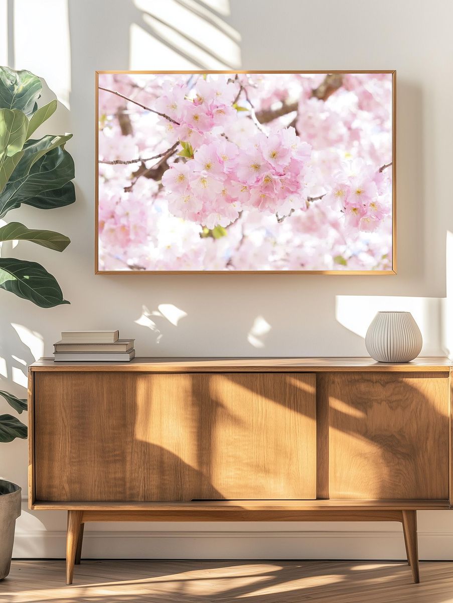 Cherry Blossom — Botanical Print. — room view 3