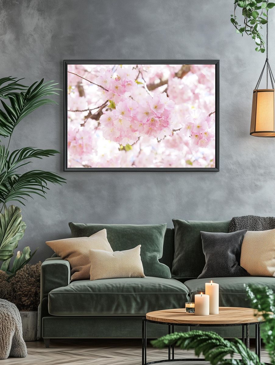 Cherry Blossom — Botanical Print. — room view 4