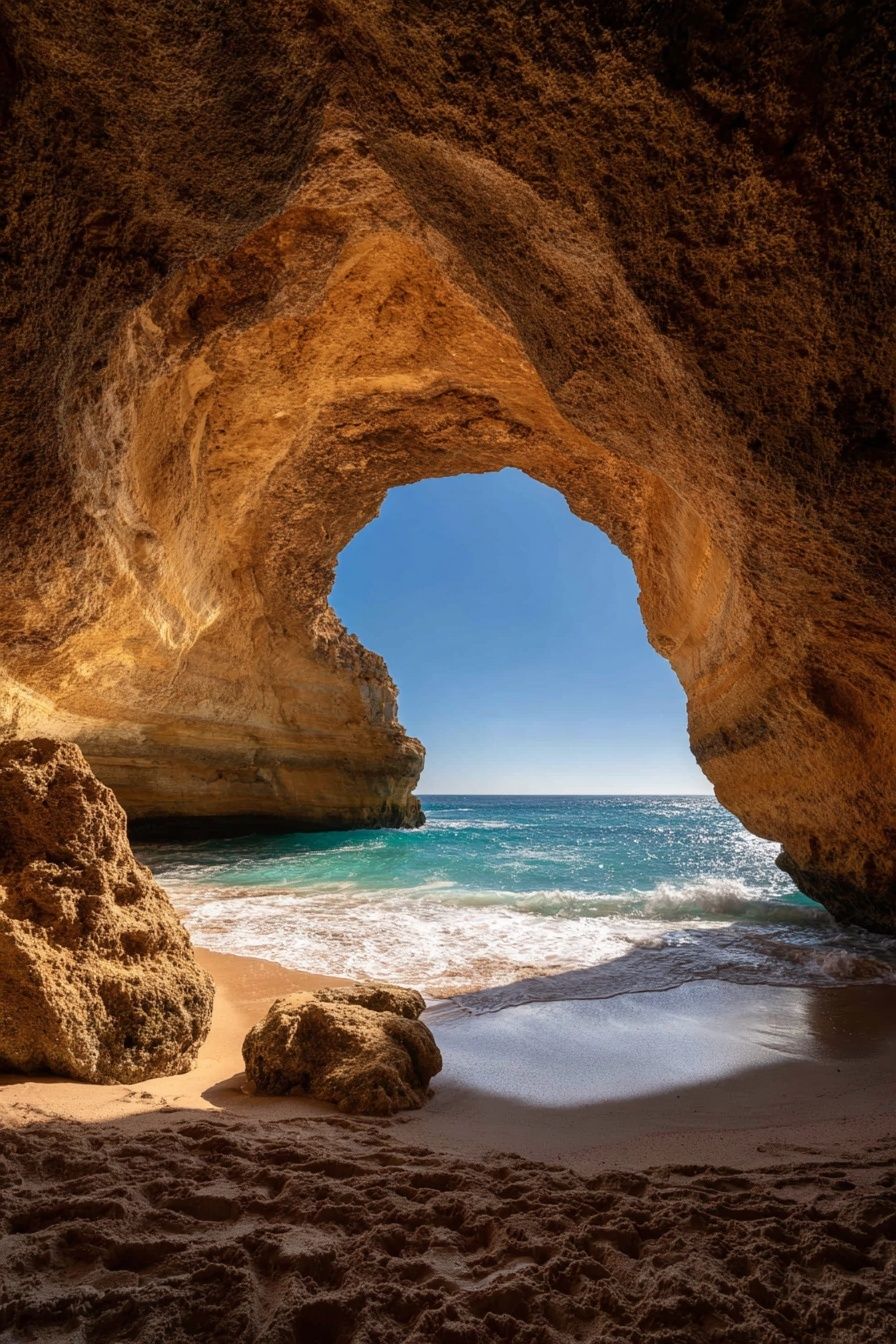 Cave Beach View — Photography Print. poster detail