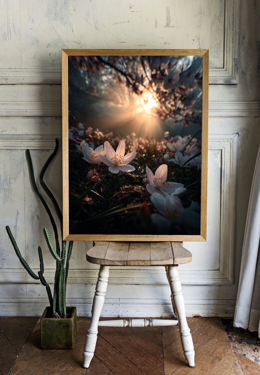 Cherry Blossom Sunrise Poster room preview