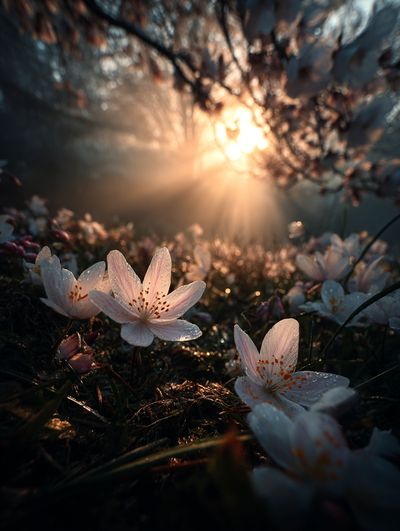 Cherry Blossom Sunrise Poster