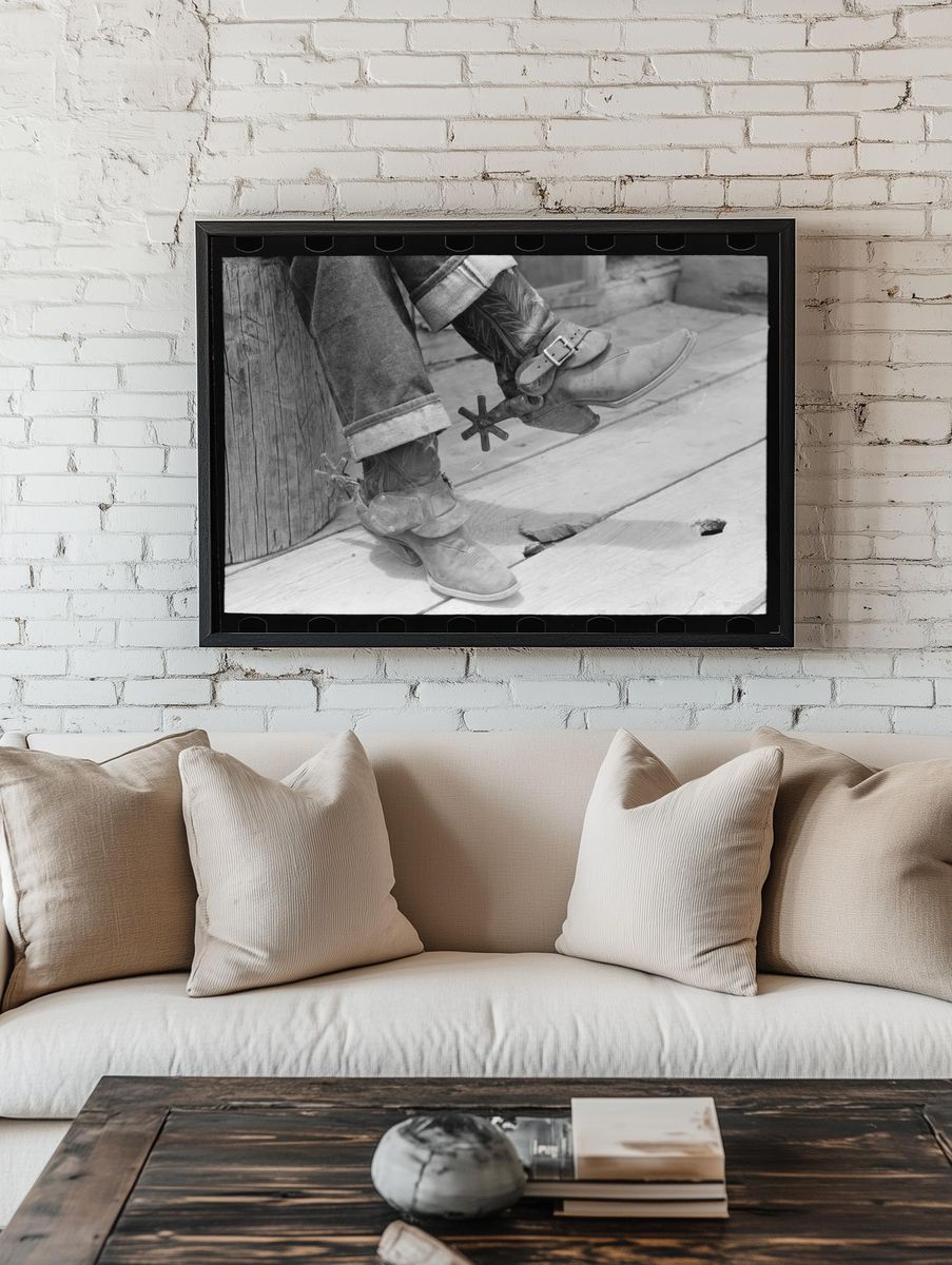 Cowboy Boots — Vintage Print. — room view 1