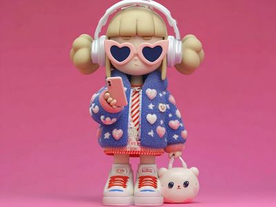 Cute Character Illustration Poster. poster print