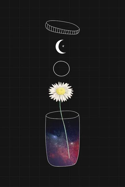 Cosmic Daisy — Illustration Print. poster