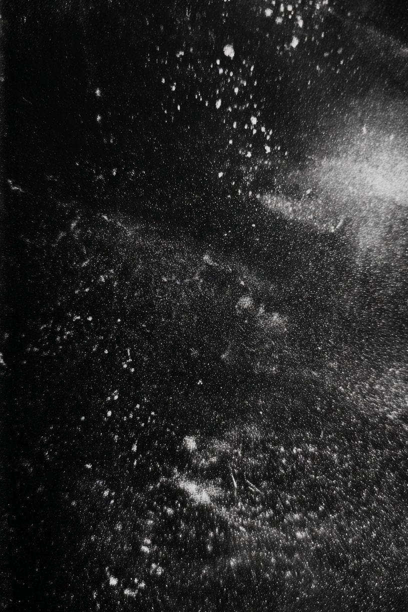 Cosmic Dust — Black-White Print. poster detail