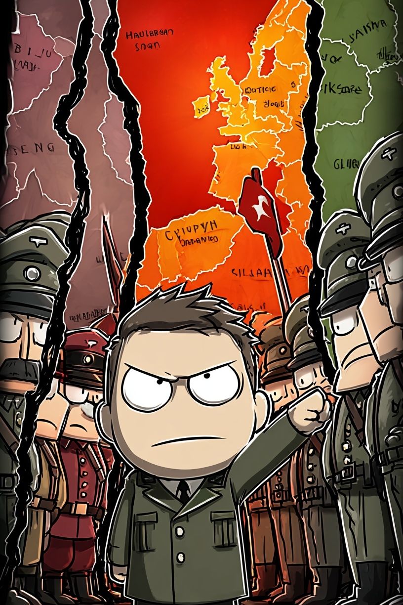 Cartoon Dictator — Illustration Print. poster detail