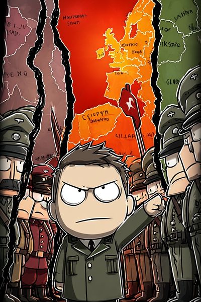 Cartoon Dictator — Illustration Print. poster