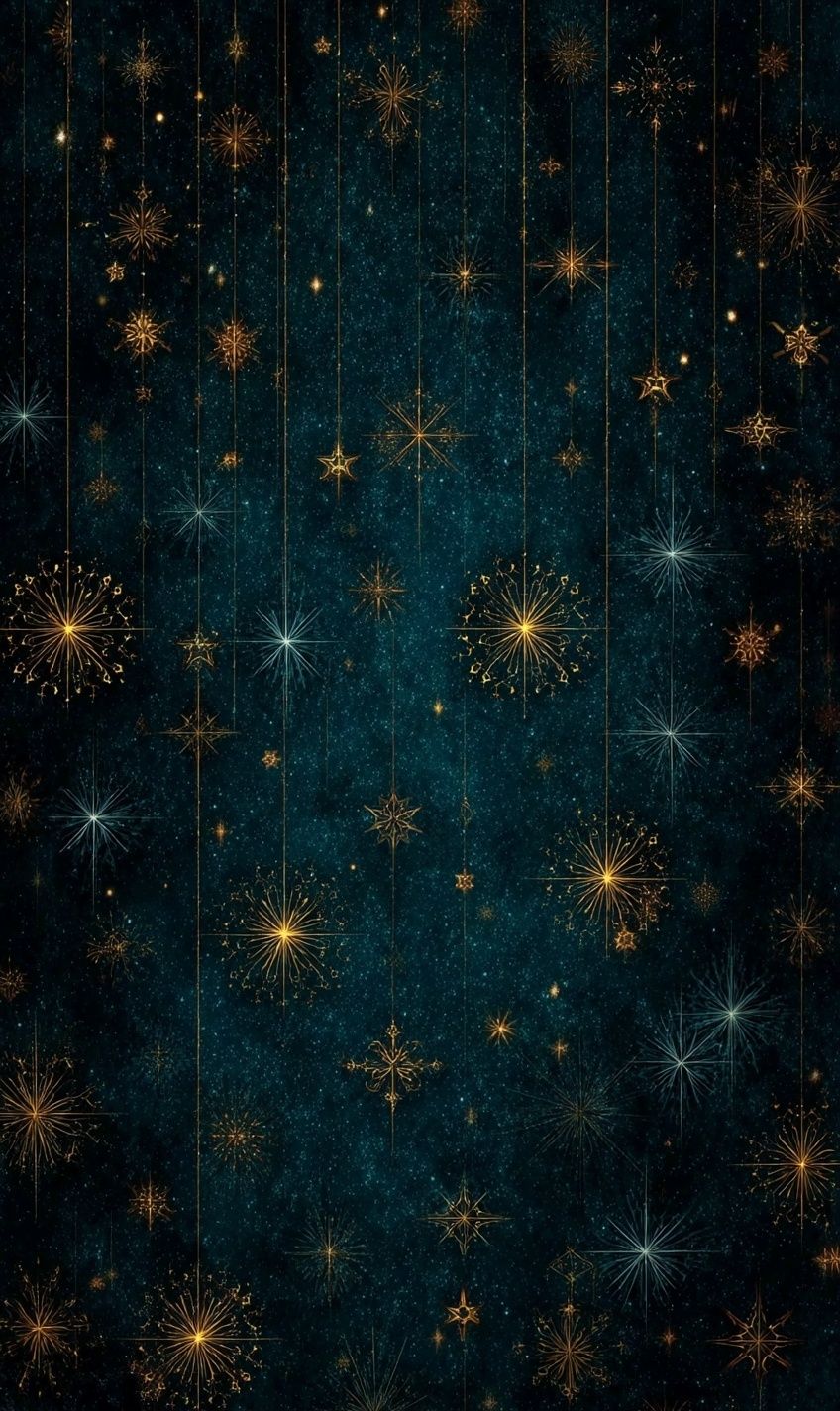 Celestial Starburst Night Sky Print. poster — illustration art