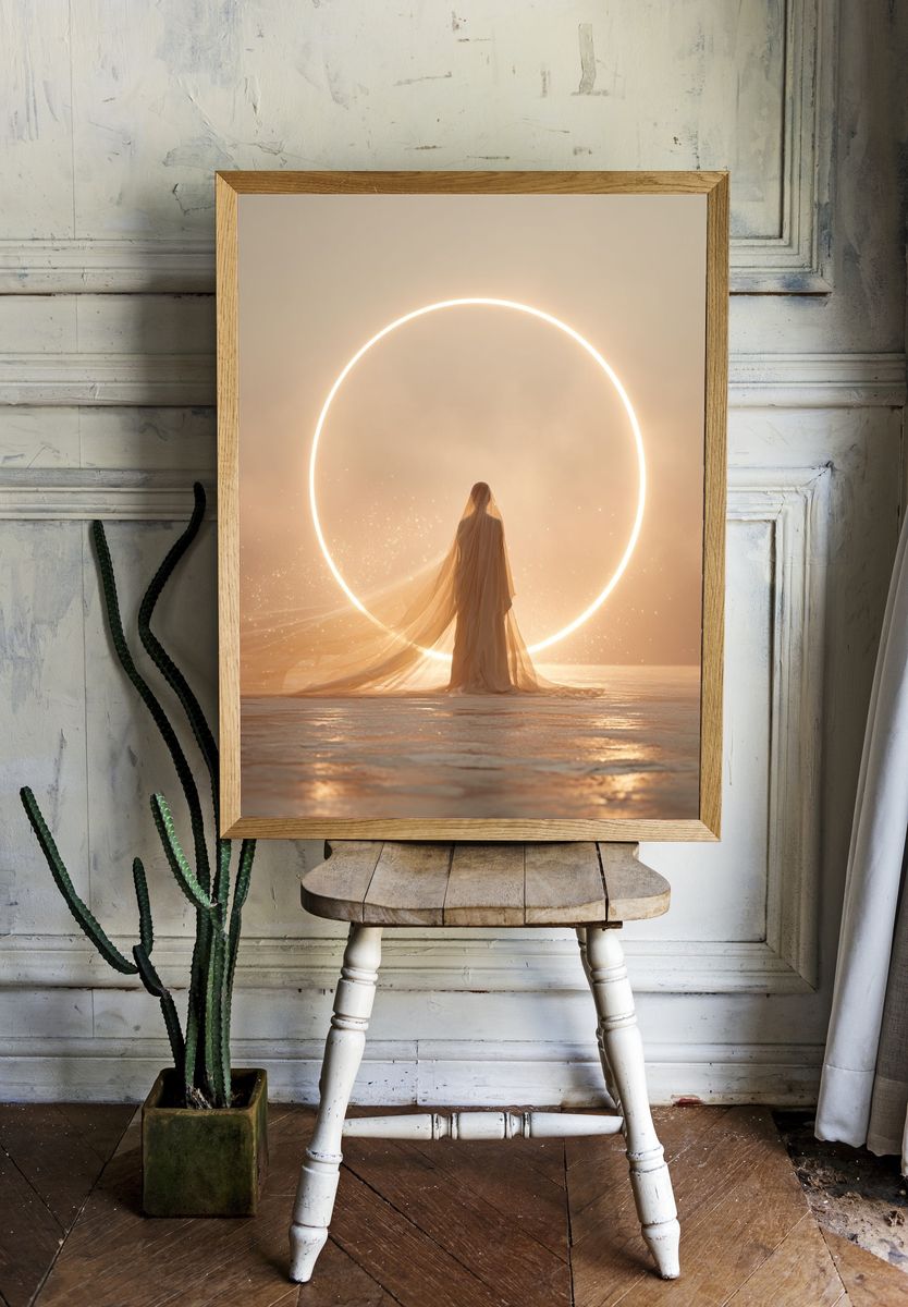 Celestial Veil Portrait Print. — room view 1