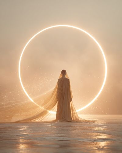 Celestial Veil Portrait Print. poster print