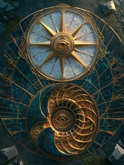 Celestial Eye Compass Poster.
