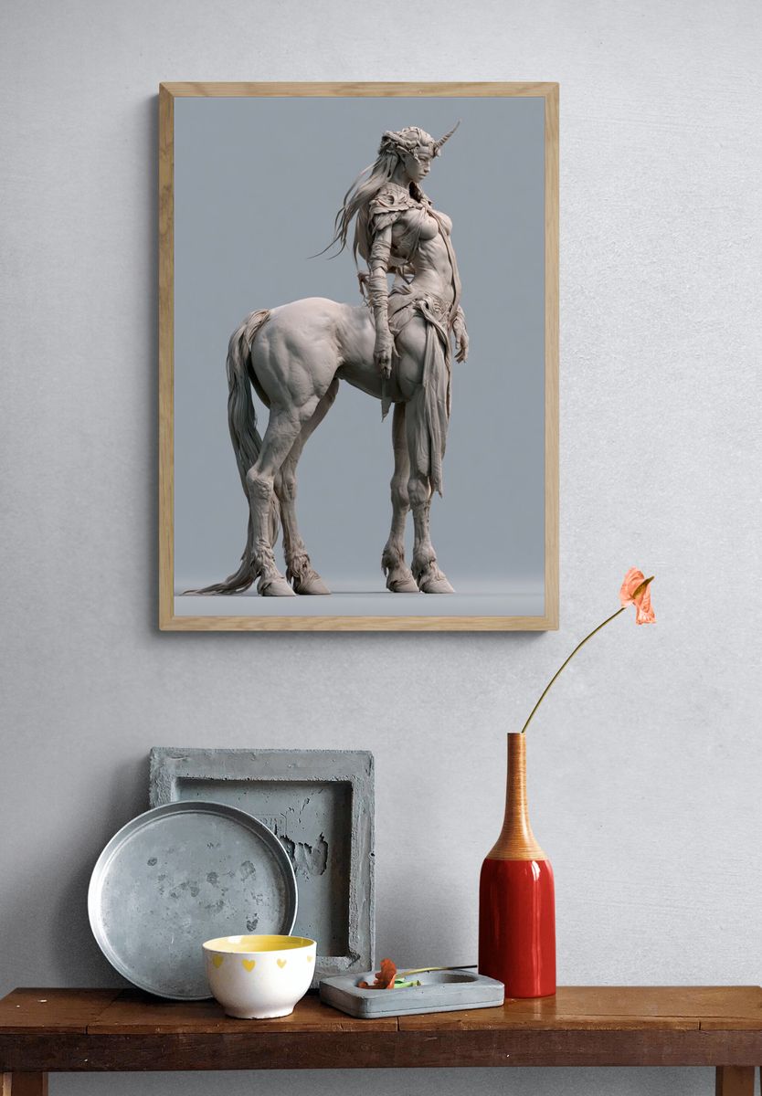 Centaur Sculpture Fine-Art Poster. — room view 3