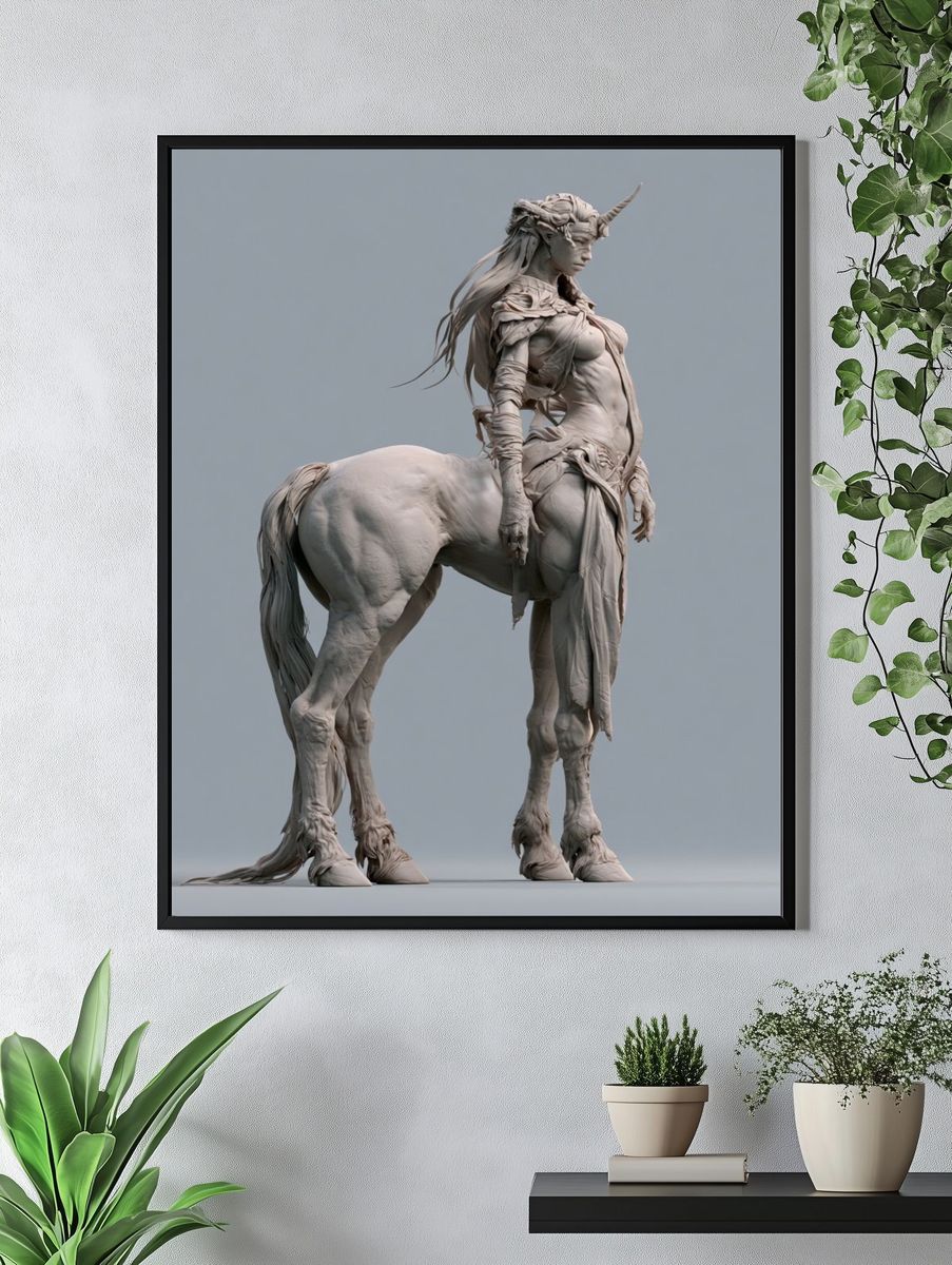 Centaur Sculpture Fine-Art Poster. — room view 4