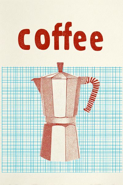 Coffee Maker — Vintage Print. poster print