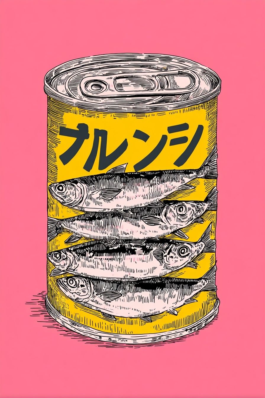 Canned Fish Pop-Art Poster. poster — fine-art art