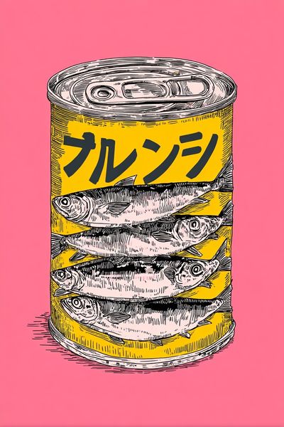 Canned Fish Pop-Art Poster. poster print