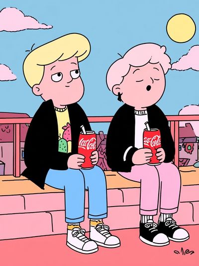 Chill Friends — Cartoon Print. poster print
