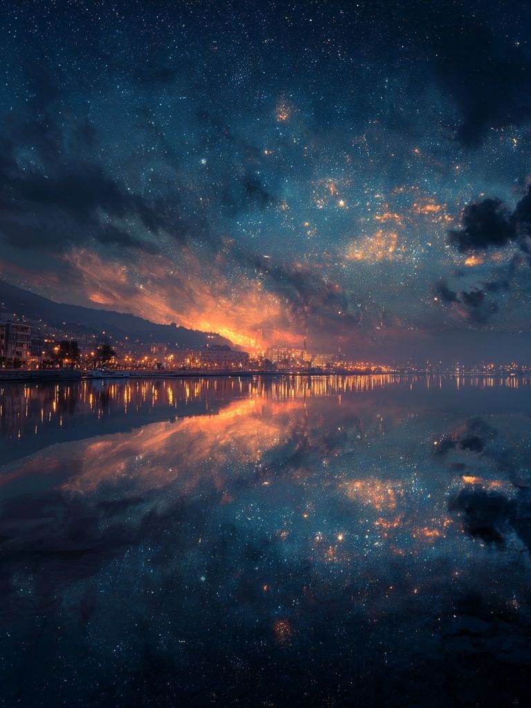 Cosmic Reflection — Nature Print. poster detail