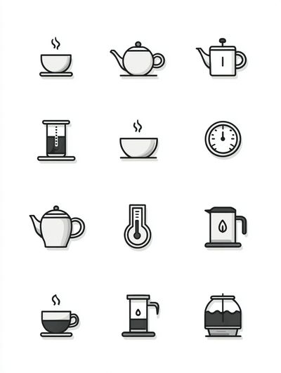Coffee Brewing Tools — Minimalist Print. poster print