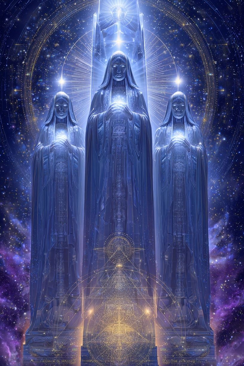 Celestial Guardians — Digital Art Print. poster — illustration art