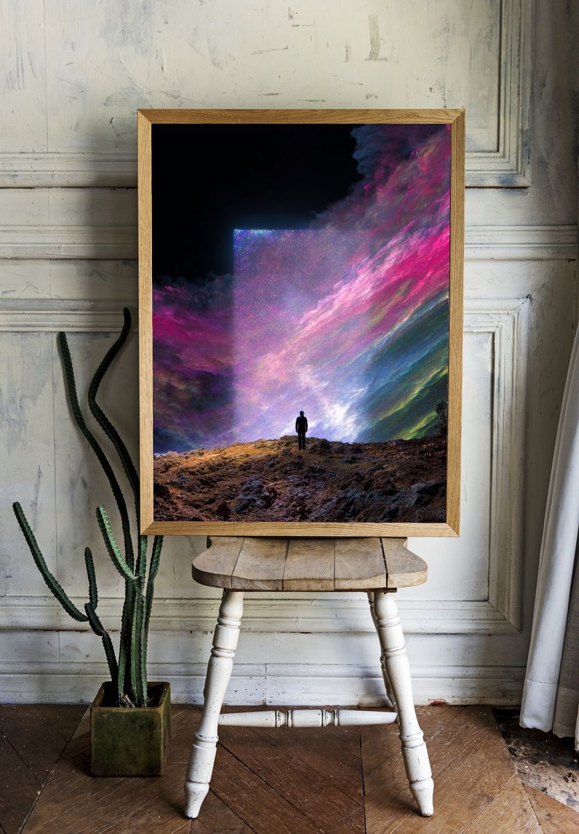 Cosmic Gateway — Surrealism Print room preview